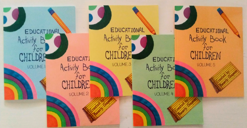 All five volumes of the Educational Activity Book for Children